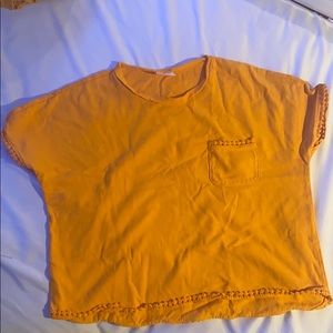 Yellow crop top